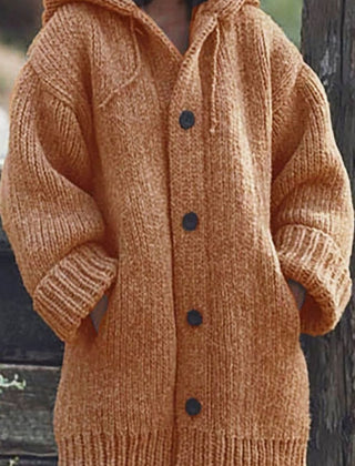 Cosetta - Hooded Oversized Knit Cardigan Weekend Layering — view 6 of 6