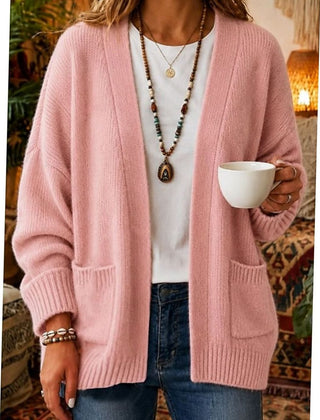 Coverly - Draped Knit Cardigan Sweater For Layering