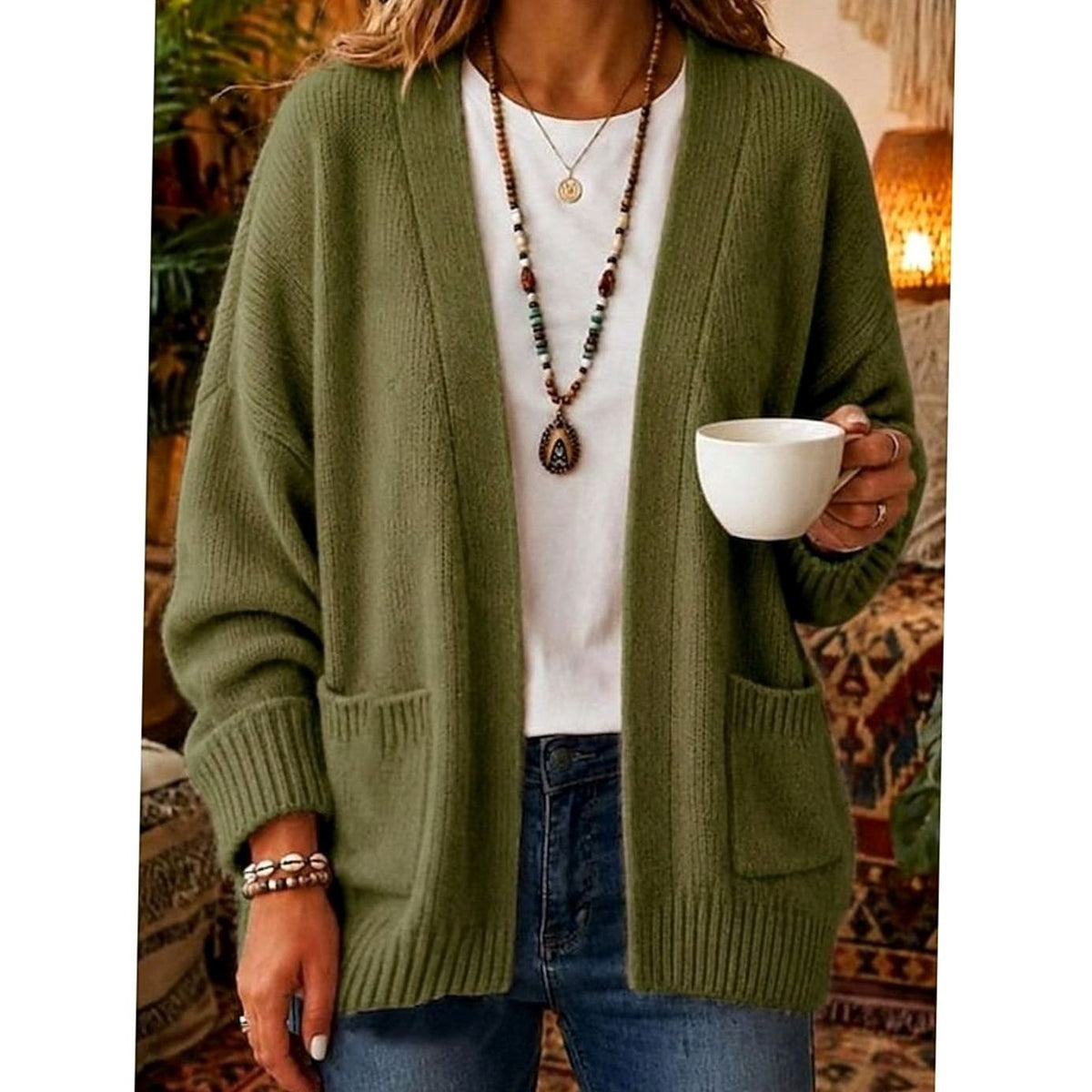 Coverly - Draped Knit Cardigan Sweater For Layering — view 3 of 5