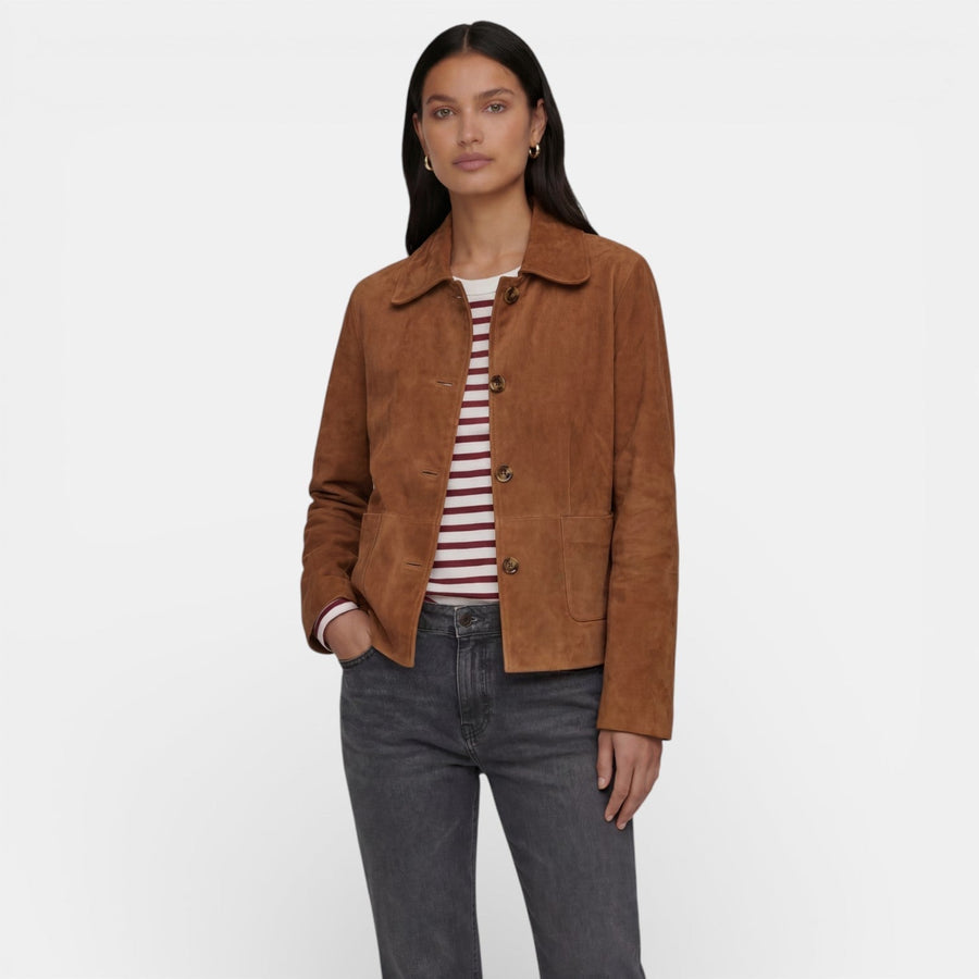 Sueleta - Suede Effect Jacket Office To Weekend Wear