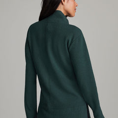 Vellara - Jacquard Mock Neck Tunic Pullover Casual Layering — view 7 of 10