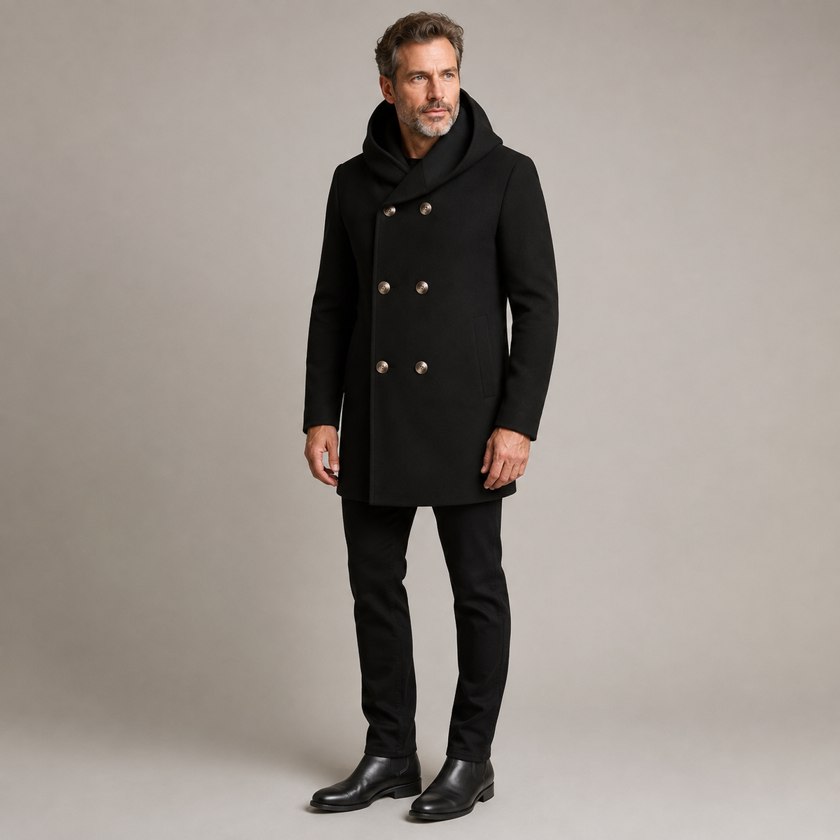 Marrowick - Mid-Length Hooded Coat Autumn Winter Wear — view 3 of 5