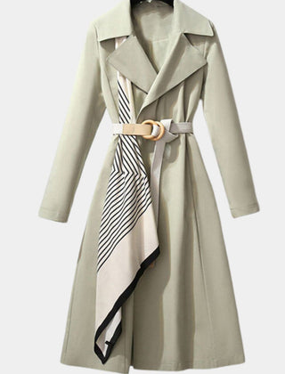 Duvessa - Belted Longline Wrap Coat Cold Weather Commuting