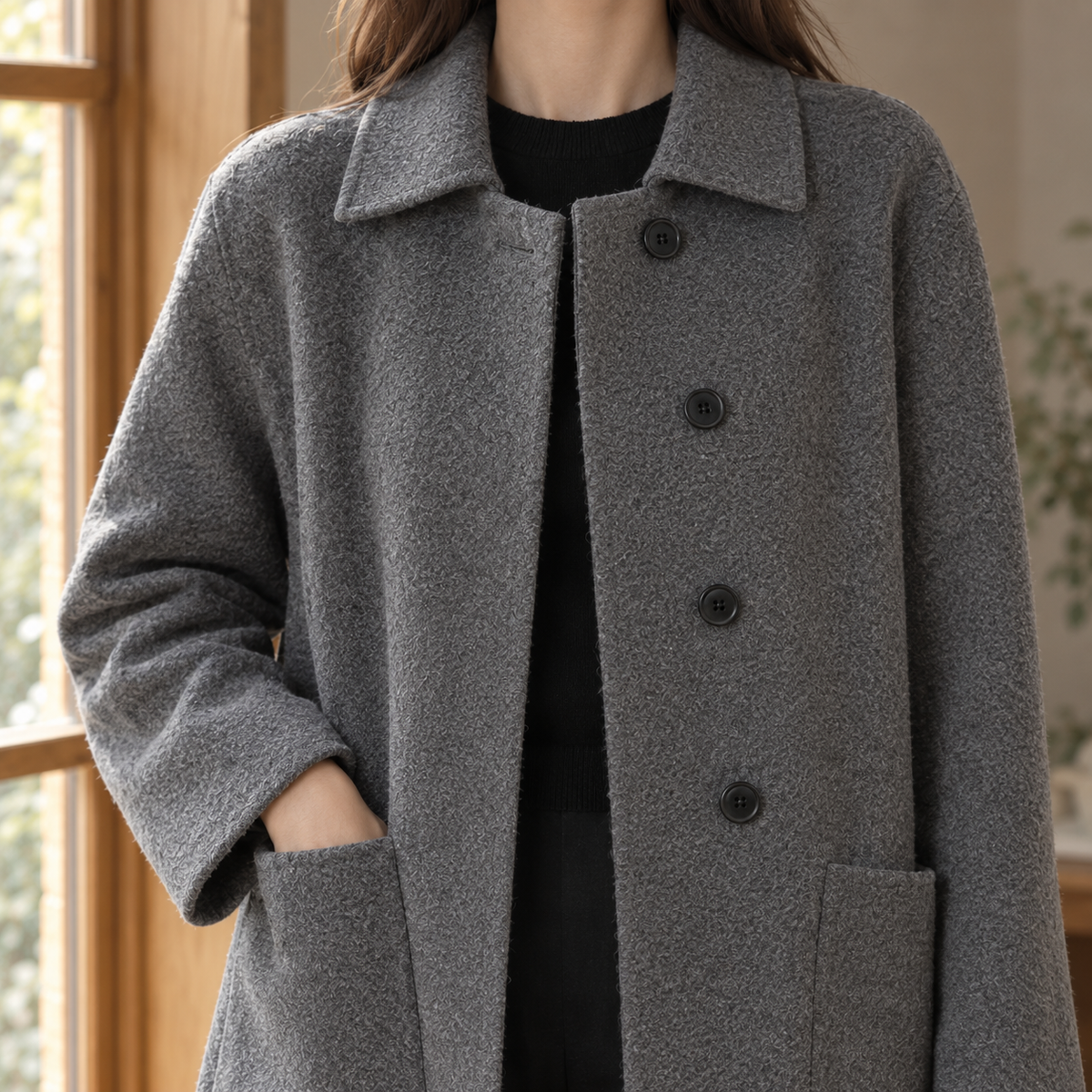 Duvienne - Winter Wool Coat Cold Weather Commuting — view 2 of 5