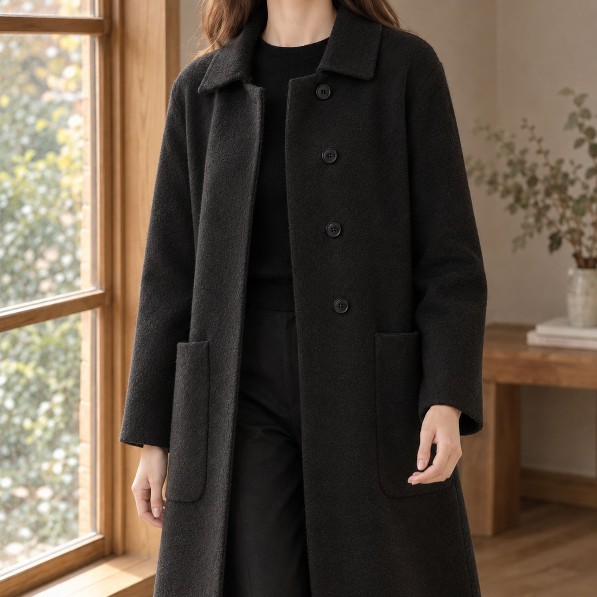 Duvienne - Winter Wool Coat Cold Weather Commuting — view 3 of 5