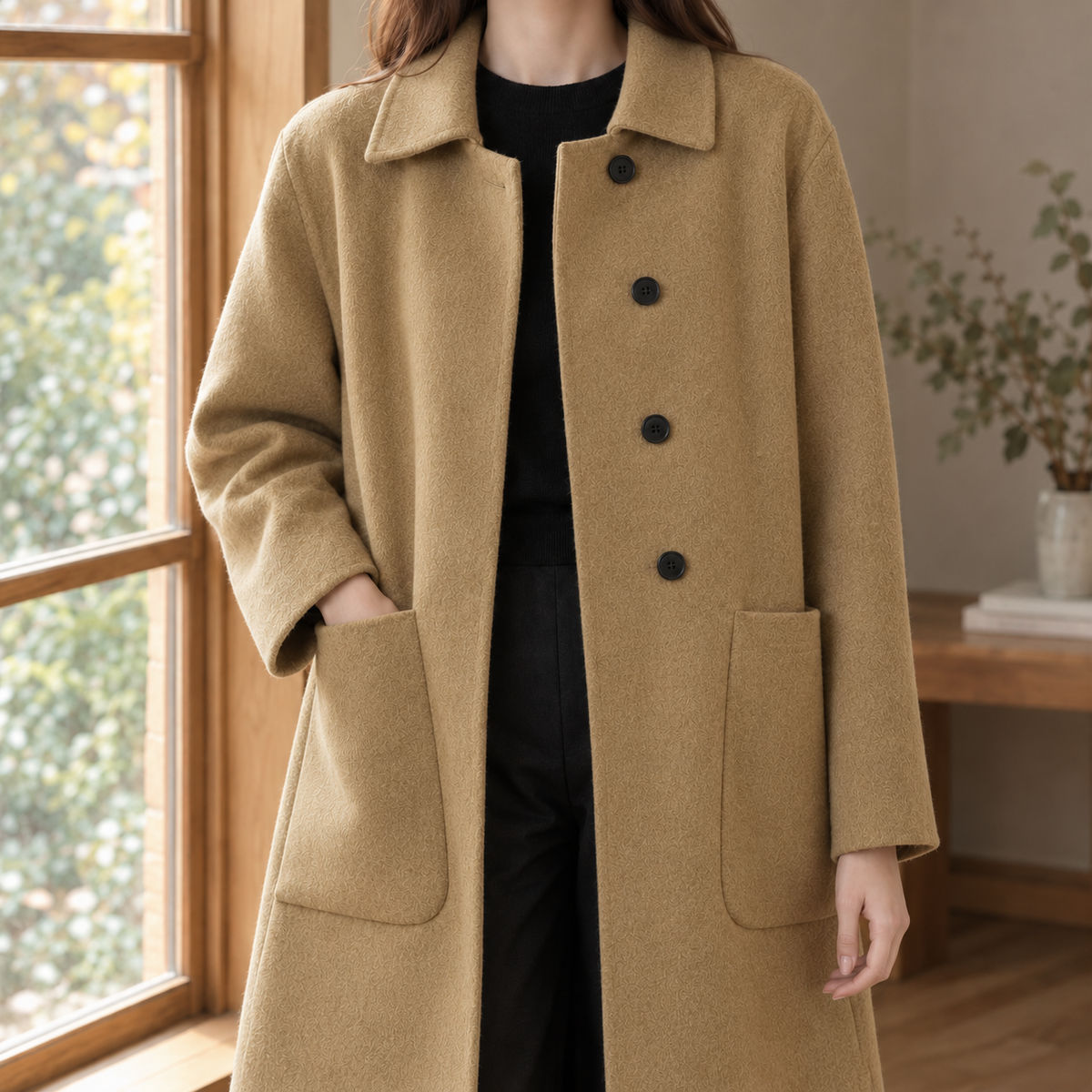 Duvienne - Winter Wool Coat Cold Weather Commuting — view 4 of 5