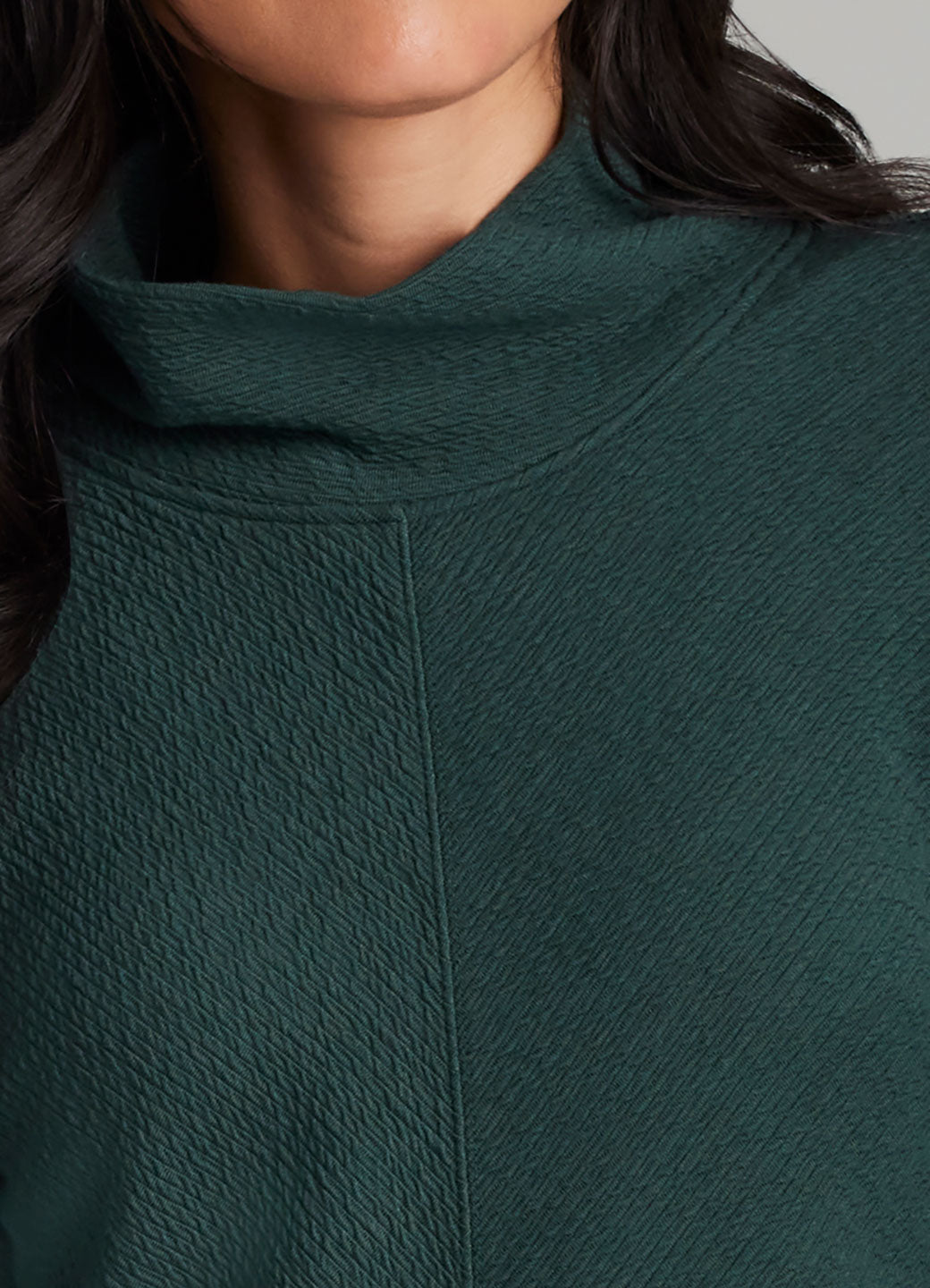 Vellara - Jacquard Mock Neck Tunic Pullover Casual Layering — view 8 of 10