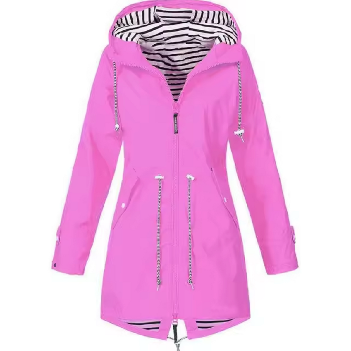 Rivella - Hooded Drawstring Rain Jacket Spring Showers Wear — view 10 of 10