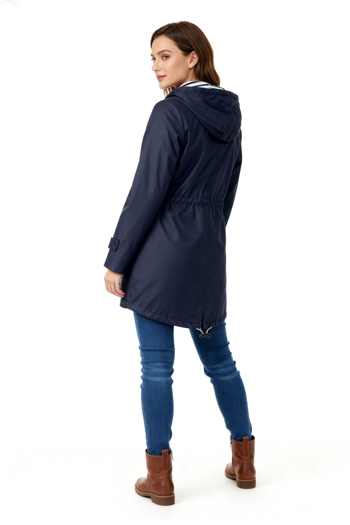 Rivella - Hooded Drawstring Rain Jacket Spring Showers Wear — view 3 of 10