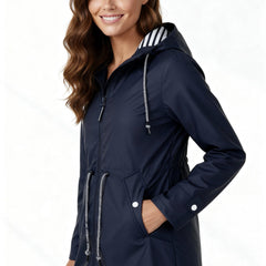 Rivella - Hooded Drawstring Rain Jacket Spring Showers Wear — view 6 of 10