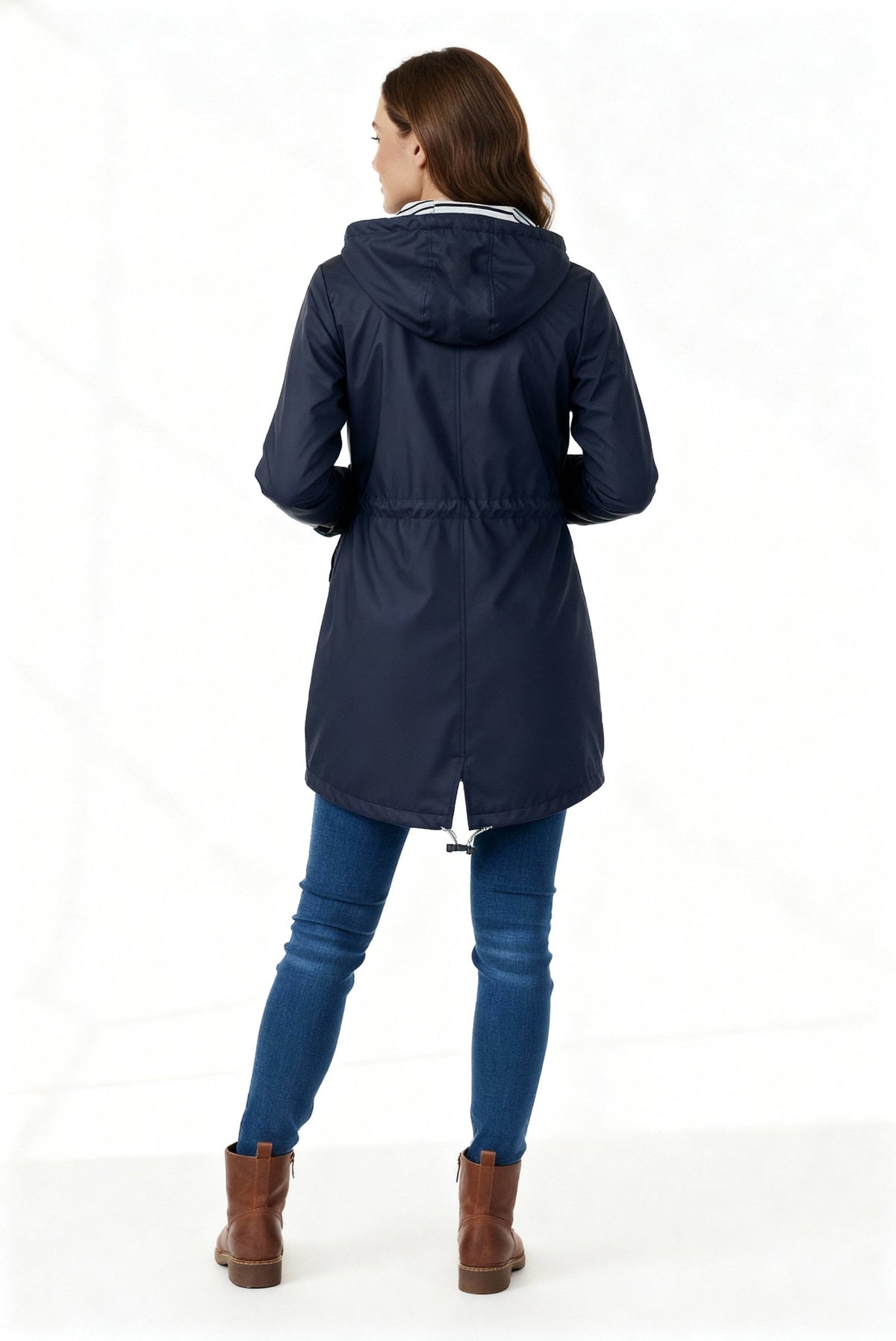 Rivella - Hooded Drawstring Rain Jacket Spring Showers Wear — view 7 of 10