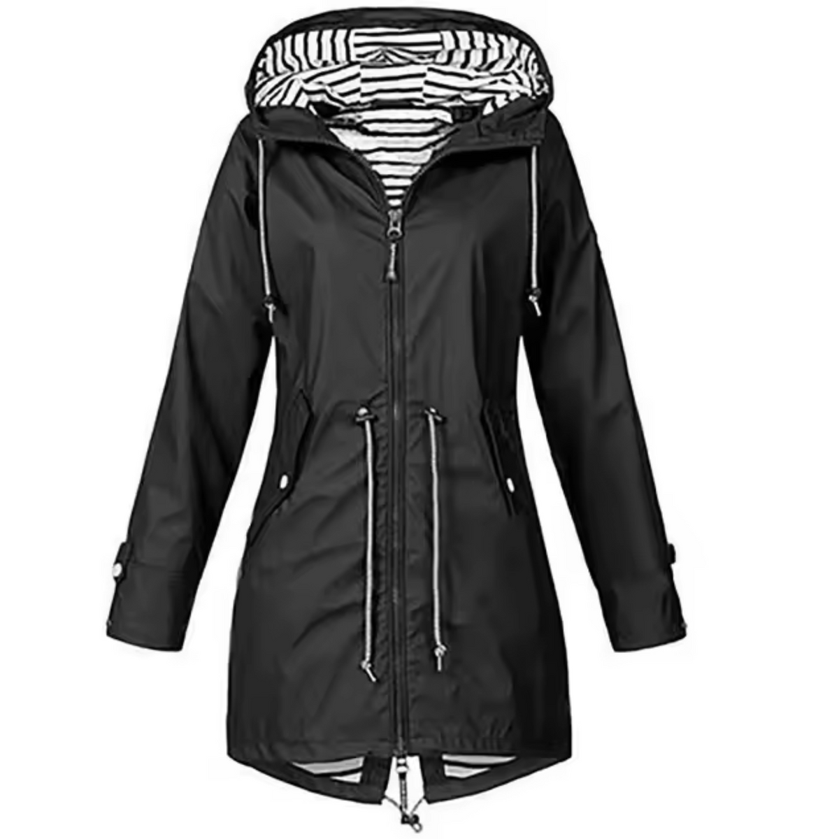 Rivella - Hooded Drawstring Rain Jacket Spring Showers Wear — view 8 of 10