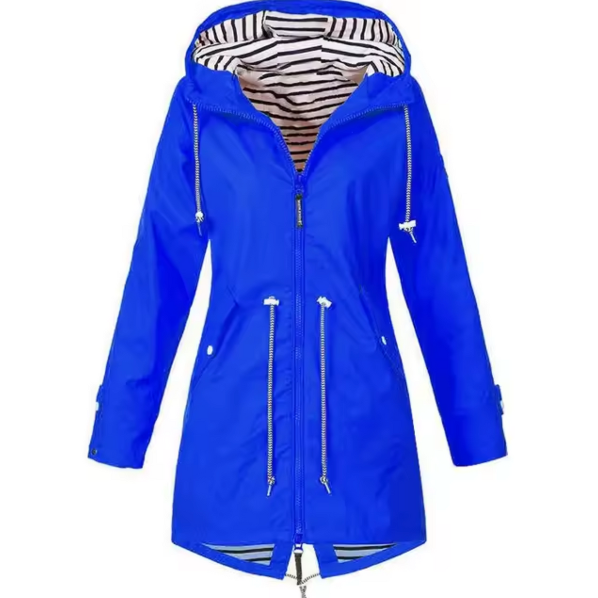 Rivella - Hooded Drawstring Rain Jacket Spring Showers Wear — view 9 of 10