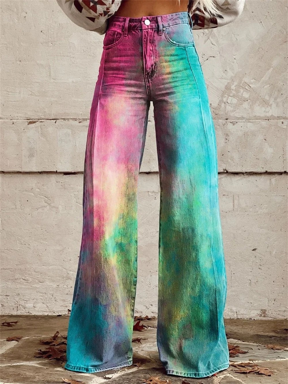 Sereva - High Waisted Wide Leg Trousers Everyday Wear — view 2 of 2