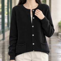 Farelle - Button-Front Knit Cardigan Smart Casual Layering — view 2 of 6