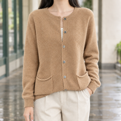 Farelle - Button-Front Knit Cardigan Smart Casual Layering — view 3 of 6