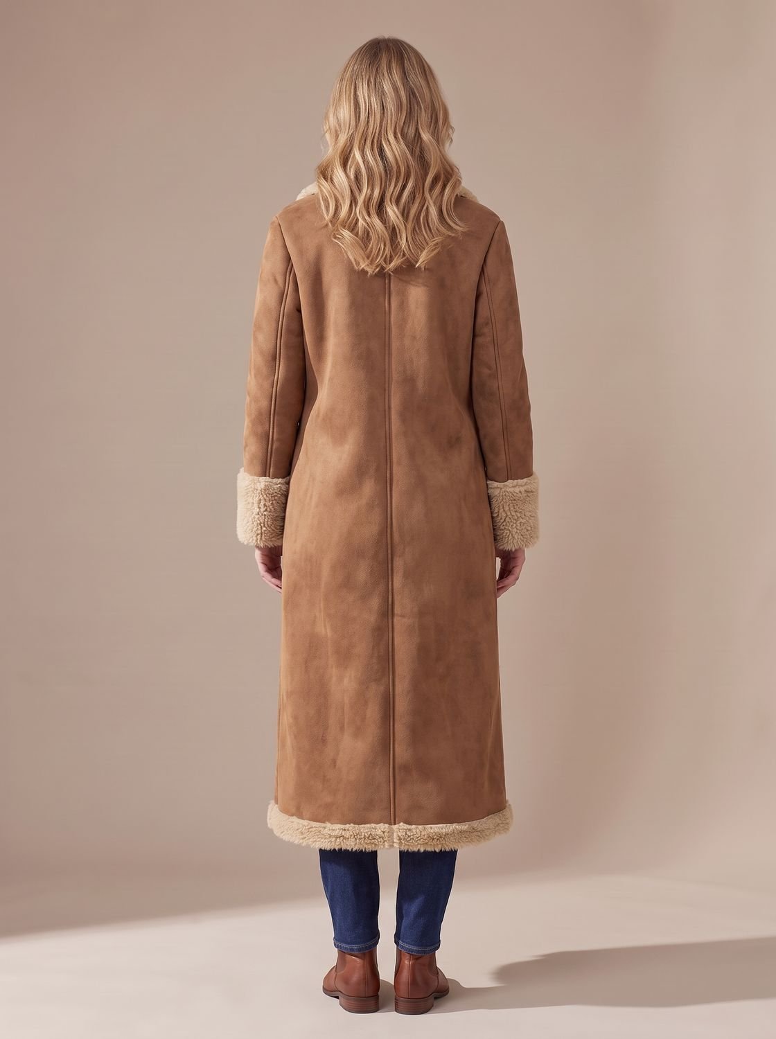 Faurelle - Shearling Lined Faux Fur Coat Cold Weather Commuting — view 4 of 6