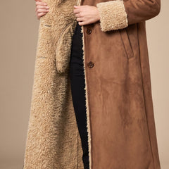 Faurelle - Shearling Lined Faux Fur Coat Cold Weather Commuting — view 5 of 6