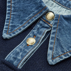 Fauxelle - Layered Lapel Panel Knit Sweater — view 4 of 10