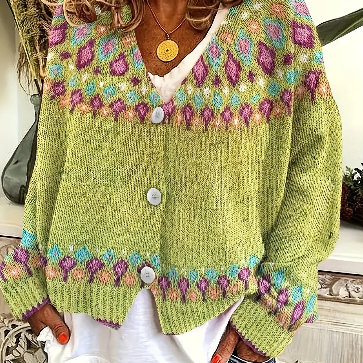 Fenlow - Button Front Knit Cardigan Everyday Layering — view 2 of 4
