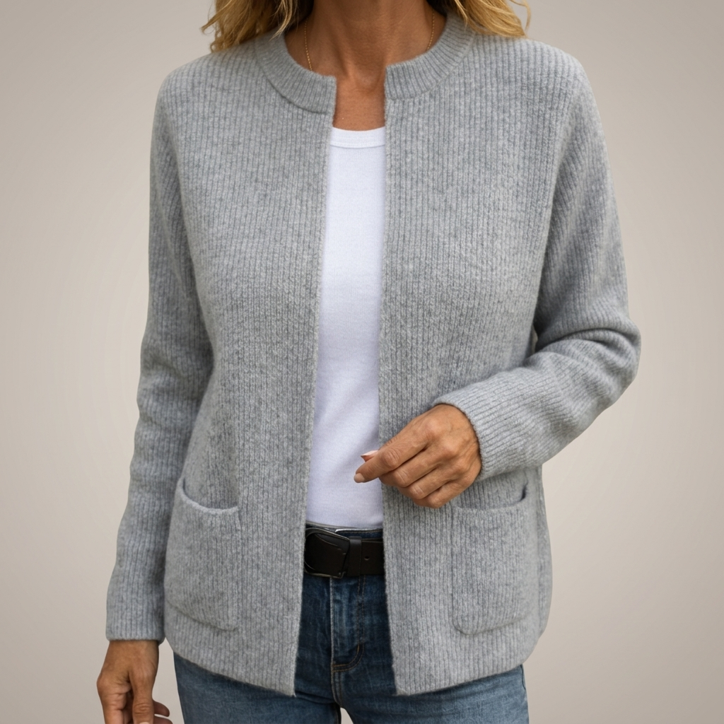 Fennelby - Open Front Knit Cardigan Everyday Layering