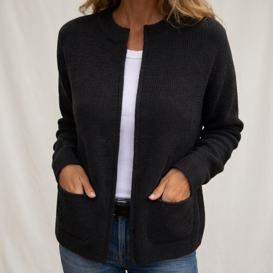Fennelby - Open Front Knit Cardigan Everyday Layering — view 2 of 6