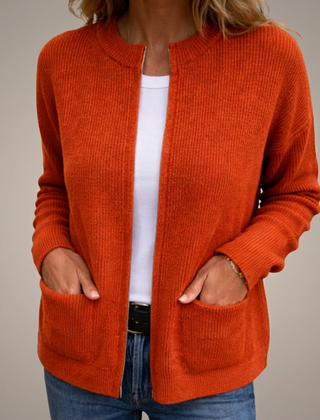 Fennelby - Open Front Knit Cardigan Everyday Layering — view 4 of 6