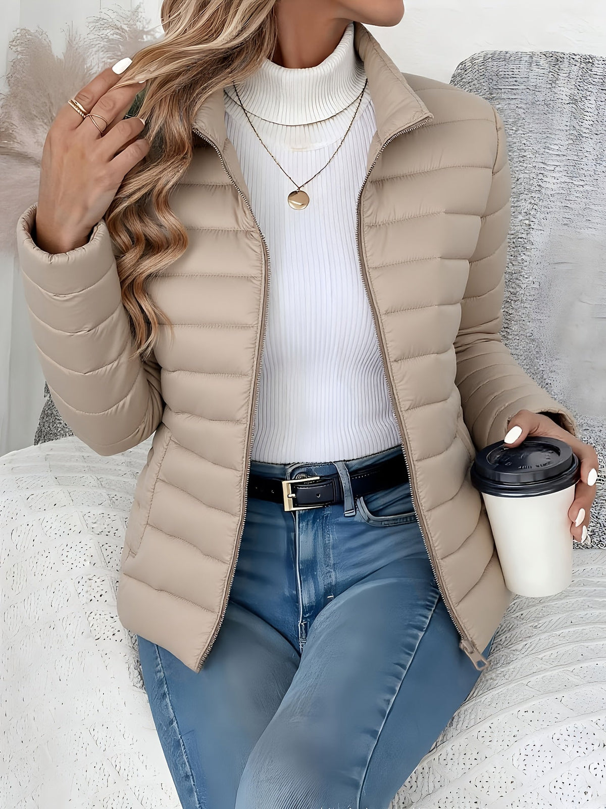 Frelia - Lightweight Puffer Jacket For Everyday Cold Weather — view 3 of 5