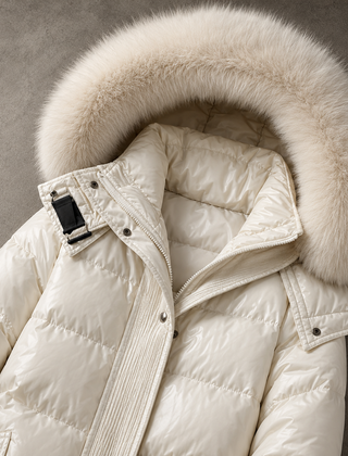 Frostavelle - Longline Faux Fur Hood Puffer Coat Winter Wear — view 3 of 4