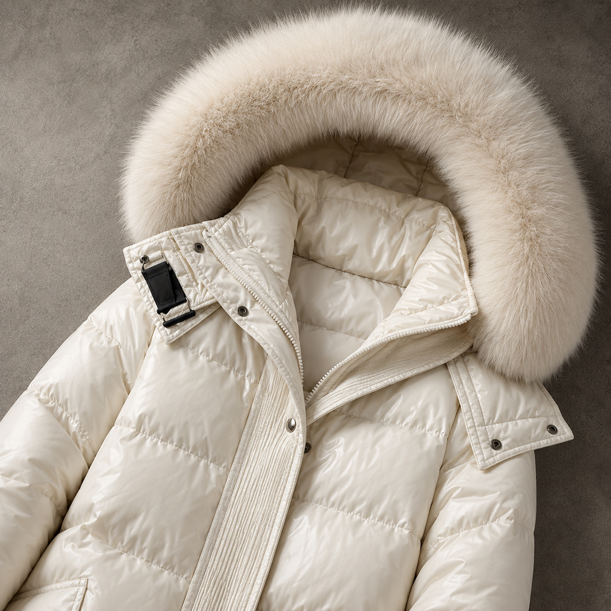 Frostavelle - Longline Faux Fur Hood Puffer Coat Winter Wear — view 3 of 4