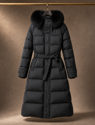 Frostavelle - Longline Faux Fur Hood Puffer Coat Winter Wear — view 4 of 4