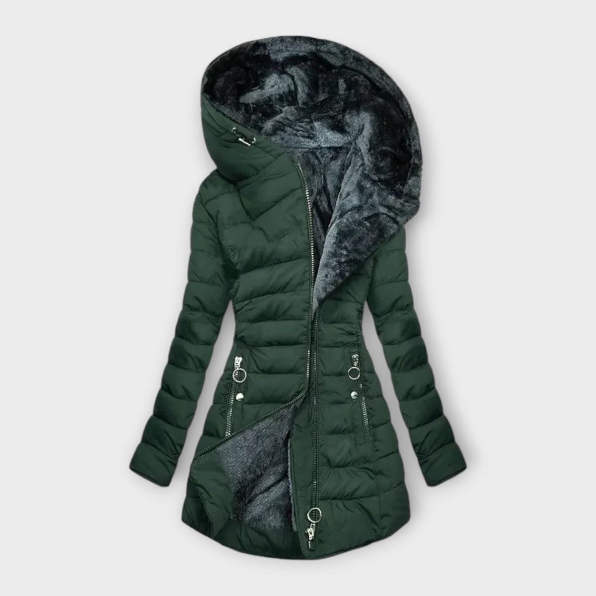 Frostelle - Long Quilted Puffer Coat Winter Wear — view 3 of 3