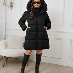 Frostena - Longline Quilted Puffer Coat Winter Outerwear — view 9 of 9