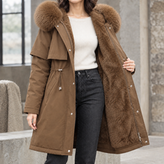 Halcyra - Hooded Longline Coat Winter Layering — view 7 of 7
