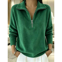 Halveric - Half-Zip Ribbed Knit Pullover Cold Weather Layering — view 4 of 5