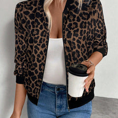 Glinta - Cropped Metallic Bomber Jacket Casual Layering — view 6 of 10