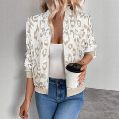 Glinta - Cropped Metallic Bomber Jacket Casual Layering — view 9 of 10