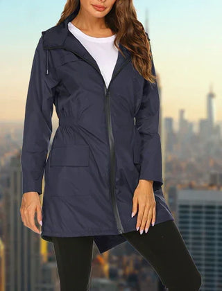 Marrow - Hooded Drawstring Rain Jacket Spring Autumn Wear — view 10 of 10