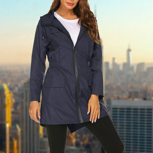 Marrow - Hooded Drawstring Rain Jacket Spring Autumn Wear — view 10 of 10