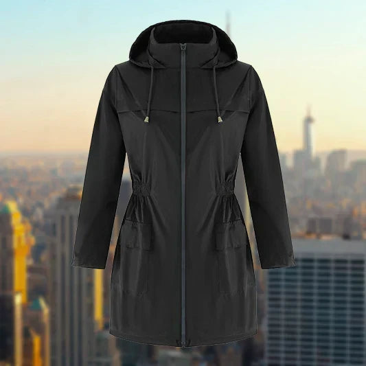 Marrow - Hooded Drawstring Rain Jacket Spring Autumn Wear — view 3 of 10