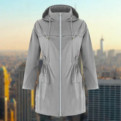 Marrow - Hooded Drawstring Rain Jacket Spring Autumn Wear — view 5 of 10