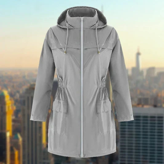 Marrow - Hooded Drawstring Rain Jacket Spring Autumn Wear — view 5 of 10