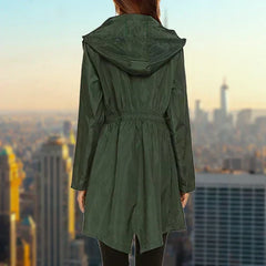 Marrow - Hooded Drawstring Rain Jacket Spring Autumn Wear — view 6 of 10