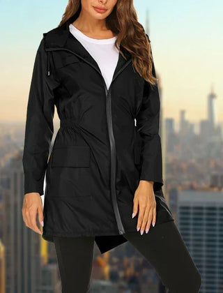Marrow - Hooded Drawstring Rain Jacket Spring Autumn Wear — view 7 of 10