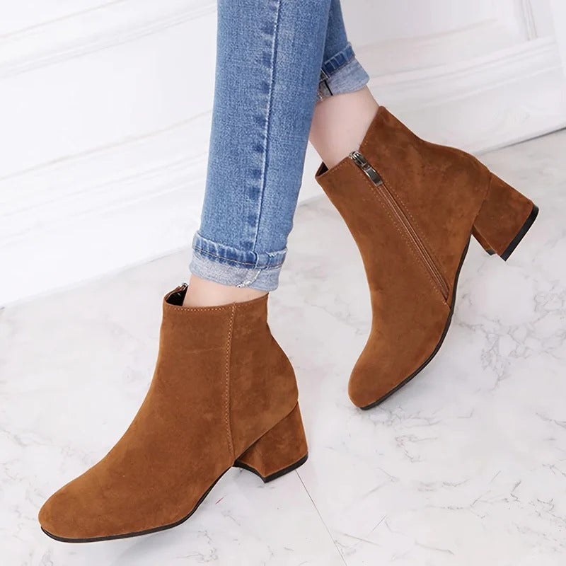 Corvella - Suede Ankle Boots For Everyday Wear