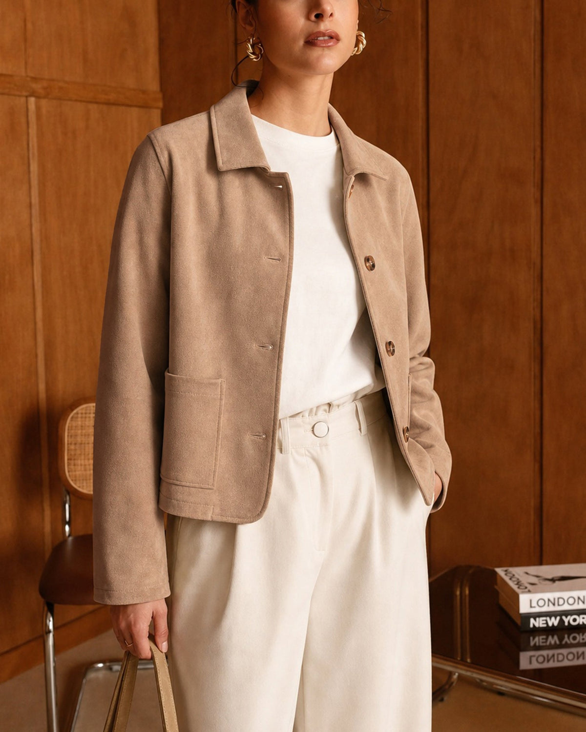 Khadira - Single Breasted Knit Jacket Autumn Winter Wear