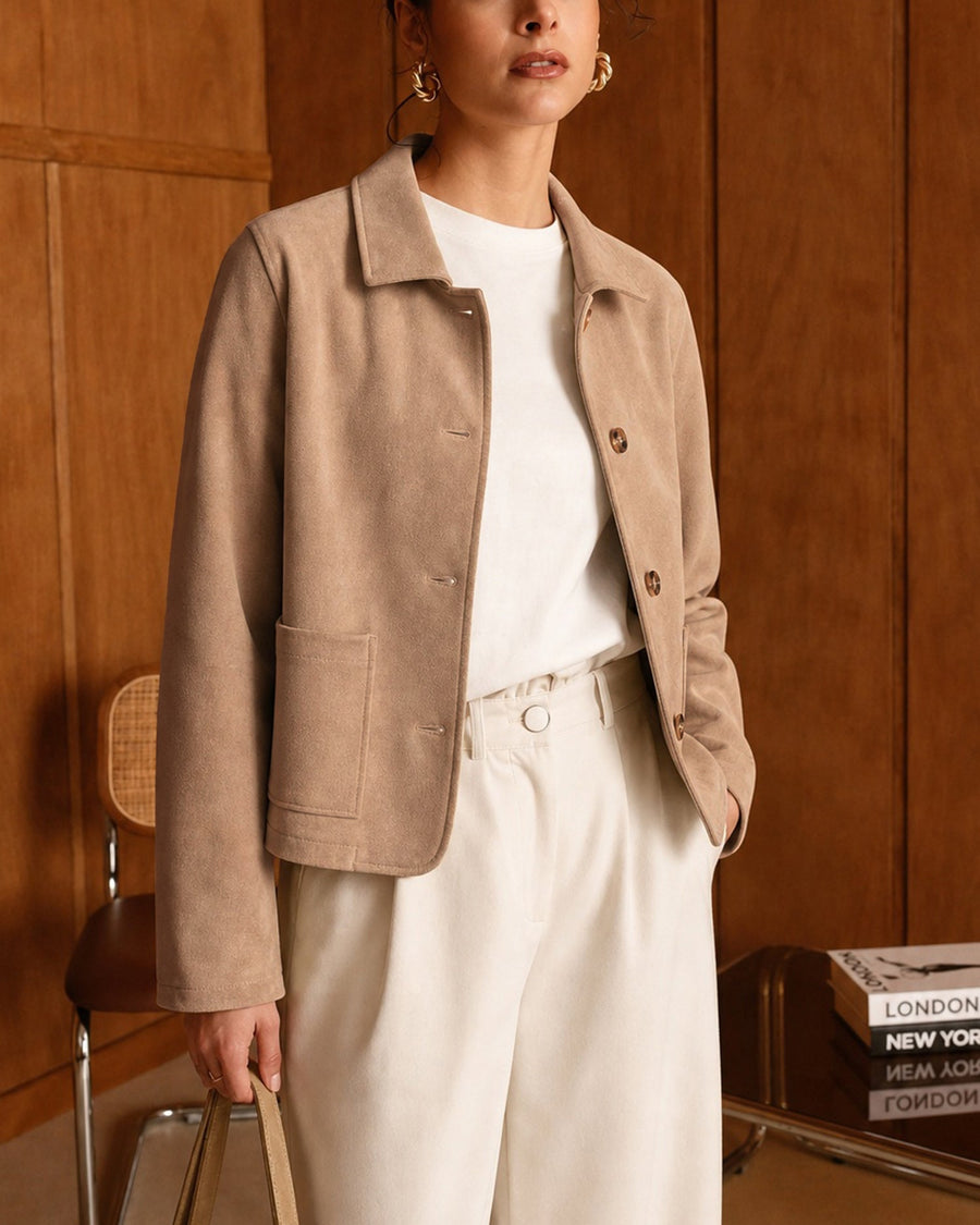 Khadira - Single Breasted Knit Jacket Autumn Winter Wear