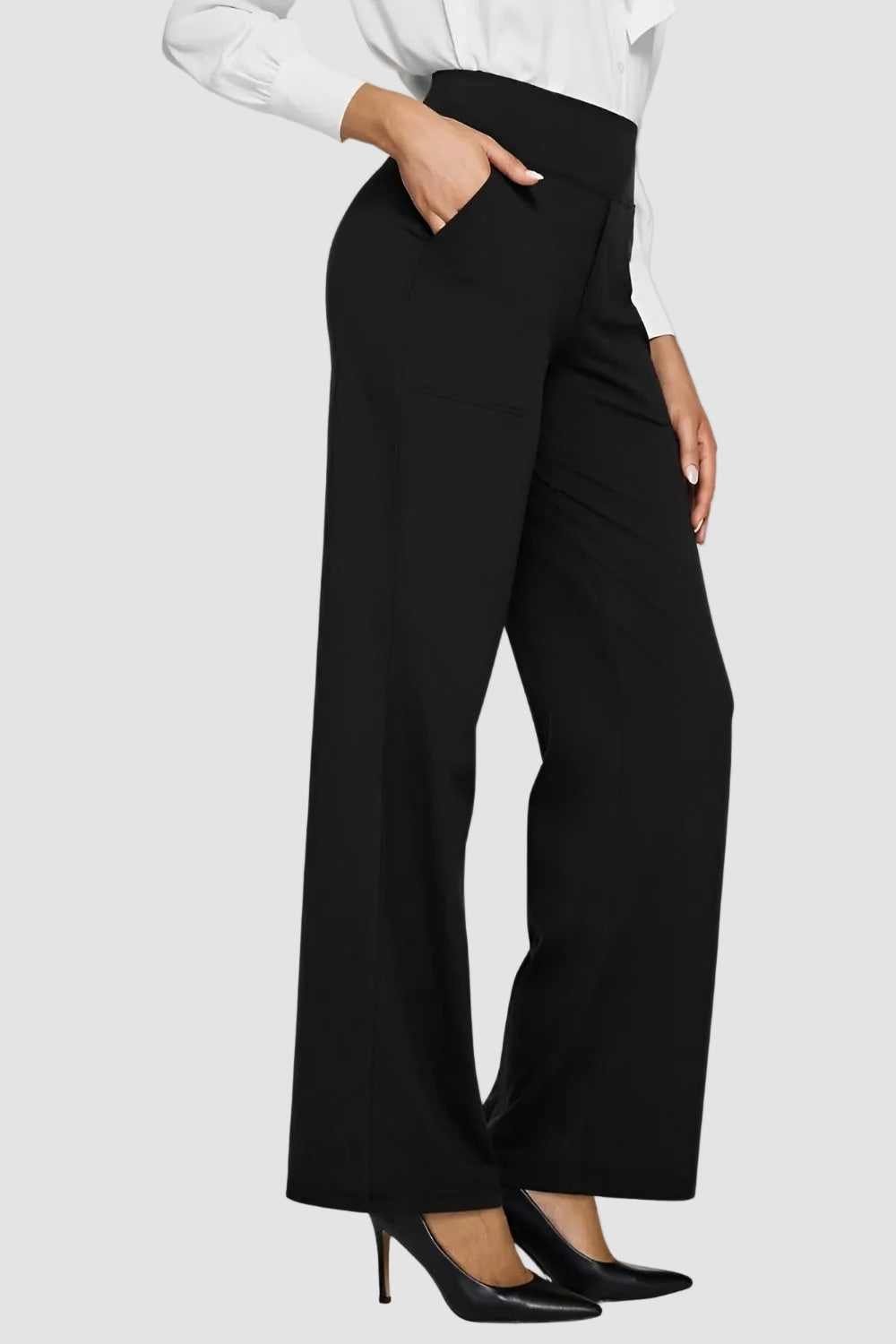 Halowen - High Waist Wide Leg Sweatpants Everyday Wear — view 9 of 10