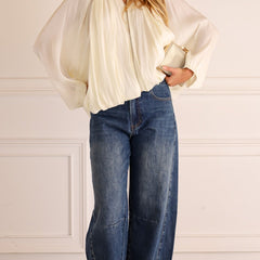 Lumelle - Pleated Satin Look Zip Jacket — view 10 of 10
