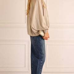 Lumelle - Pleated Satin Look Zip Jacket — view 6 of 10